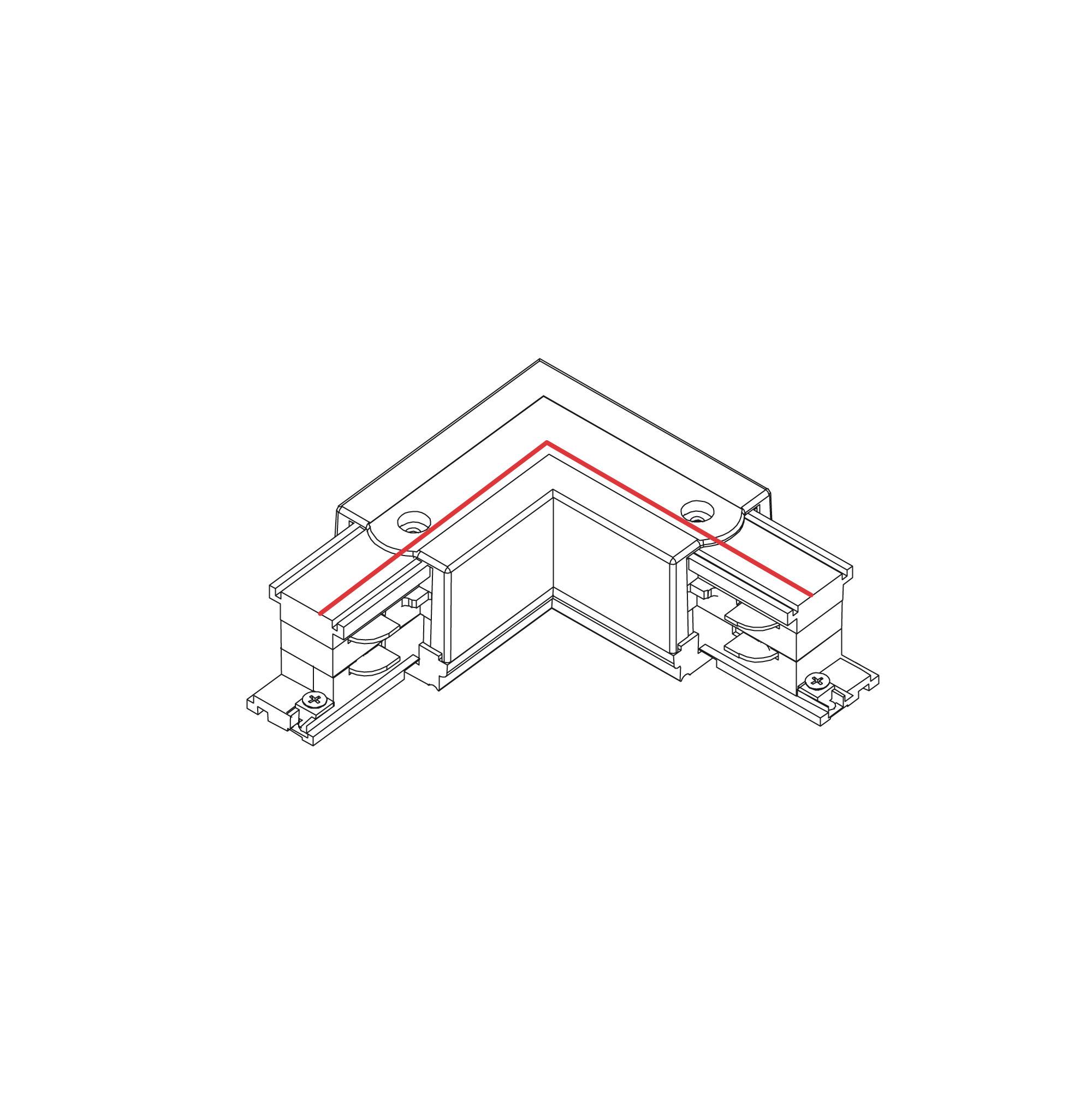 CTLS zwarte L-connector rechts IP20 kunststof/koper-2