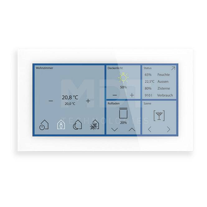 MDT KNX Glass Touch Smart - Wit - 6 inch - BE-GTS06TW.01S-0
