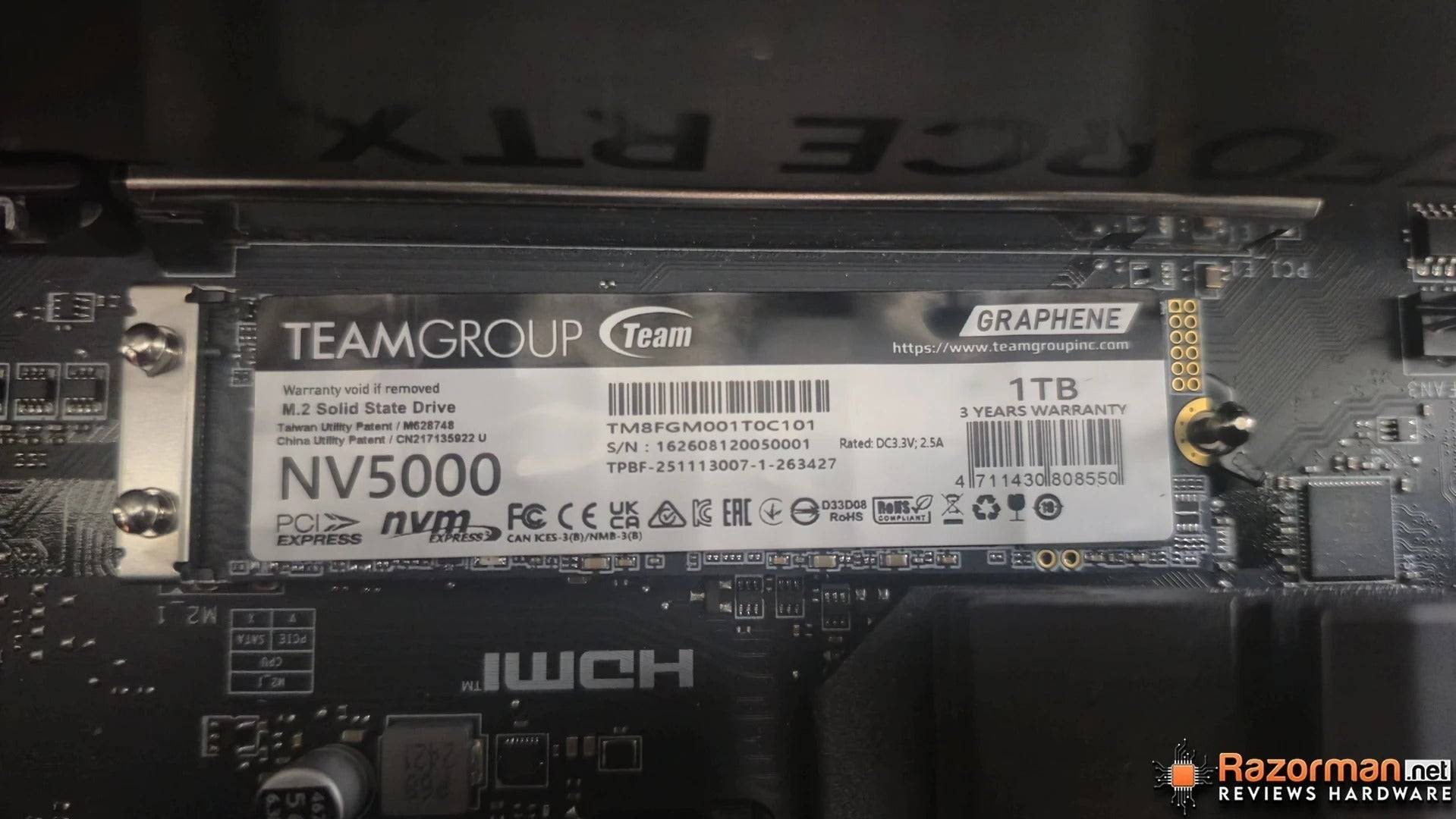 Teamgroup 1TB NV5000 M.2 PCIe 4.0 x4 SSD - TM8FGM001T0C101-2