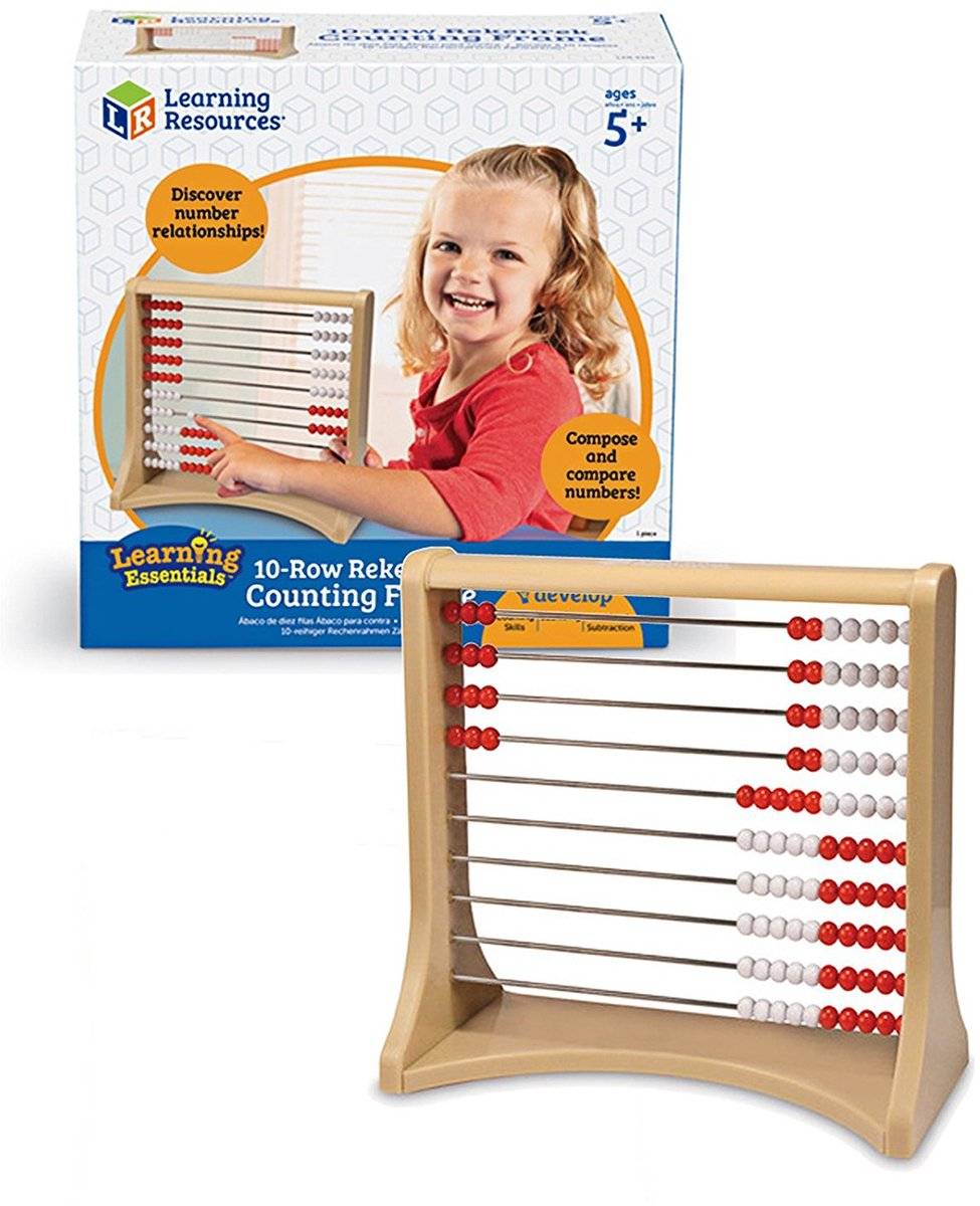 Learning resources rekenrek - 100 kralen (10 rijen) - 7+ 07650230435940765023043594-0