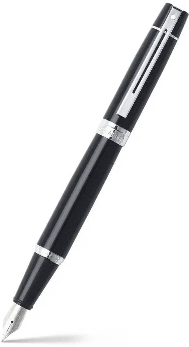 Sheaffer vulpen 300 - e9312 - m - glossy black chrome plated 00740405419390074040541939-0