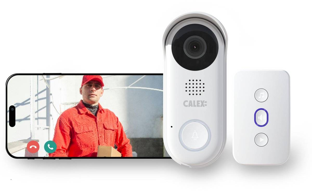 Calex video deurbel met camera - slimme deurbel met chime 87128791648908712879164890-0