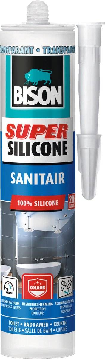 Bison siliconenkit sanitair super transparant 87104391550818710439155081-0