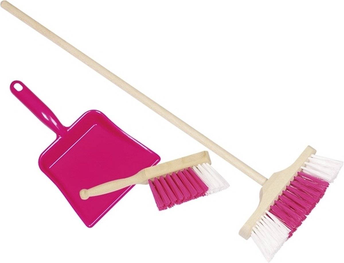 Goki bezem, stoffer blik roze 40135941543074013594154307-0