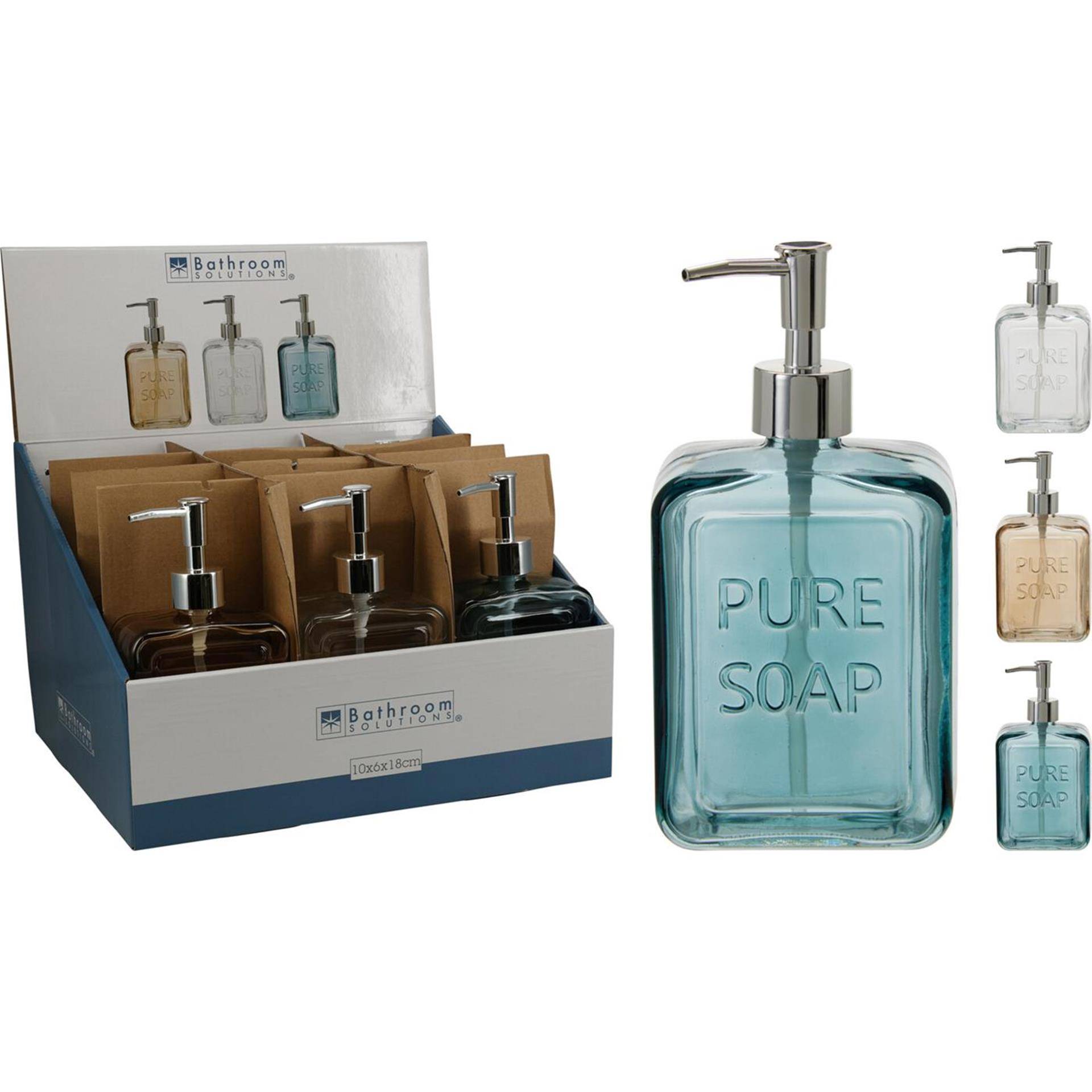 Bathroom solutions zeepdispenser glas 500ml 3ass 87210375854918721037585491-0