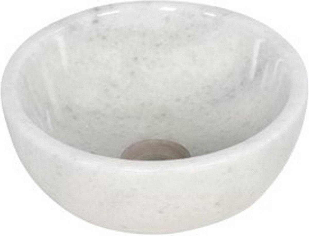 Plieger mini round waskom - 26x26x12cm - marmer wit 87112384281788711238428178-0