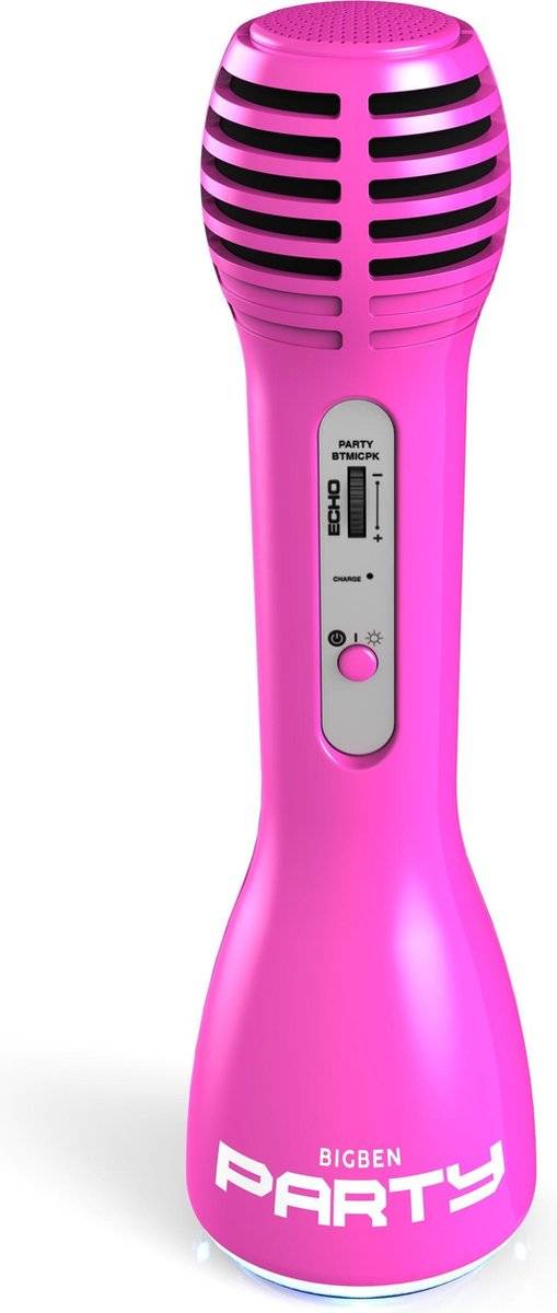 Bigben party microfoon - karaokeset - bluetooth - roze 34995503840173499550384017-0