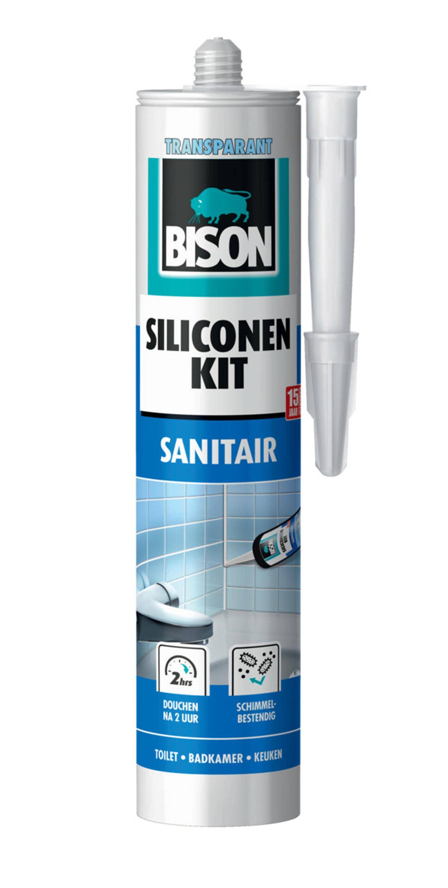 Bison siliconenkit sanitair 310 ml transparant 87104390171678710439017167-0