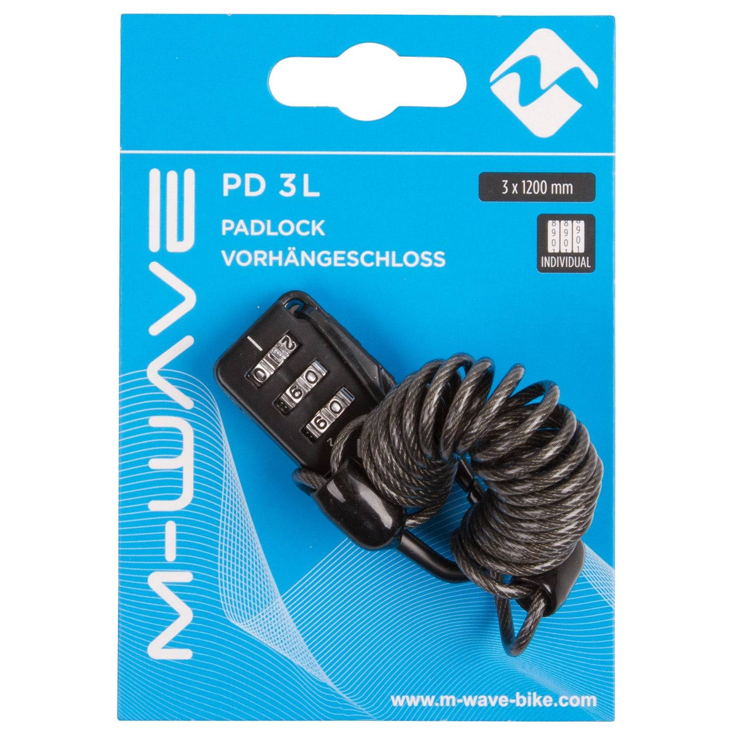 Messingschlager m-wave codeslot met kabel 3 mm. x 1200 mm. smoke 08875390119010887539011901-1