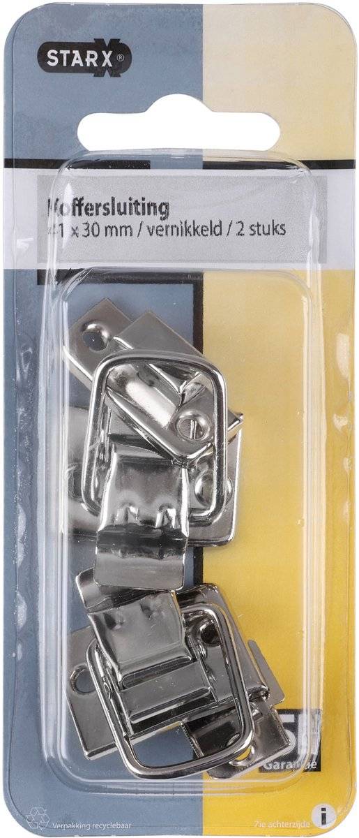Starx koffersluiting vernikkeld - 41 x 30 mm 87113322320918711332232091-0