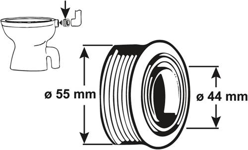 Cornat binnenverbinding wc 44mm 55mm - t360399 40353004061594035300406159-1