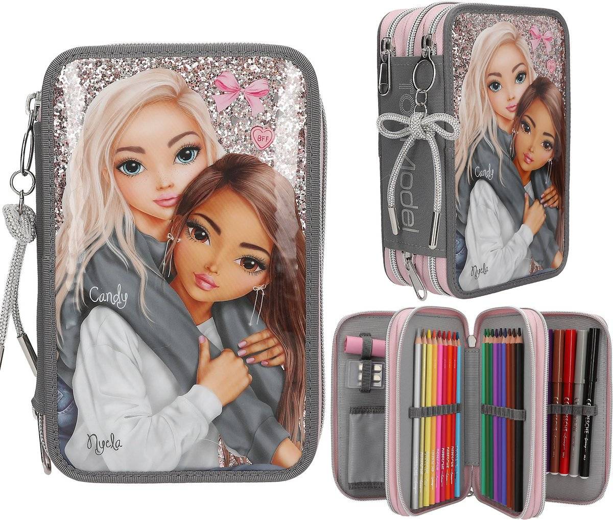 Depesche - topmodel 3-vaks etui - my bff 40100707036084010070703608-0