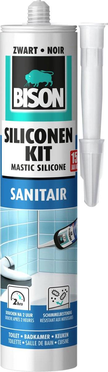 Bison siliconenkit sanitair zwart - 300 ml 87104393008258710439300825-0