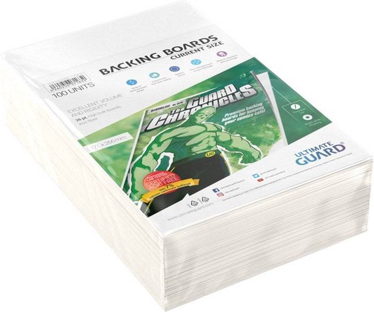 Ultimate guard comic backing boards (100) - current size 42602500716324260250071632-0