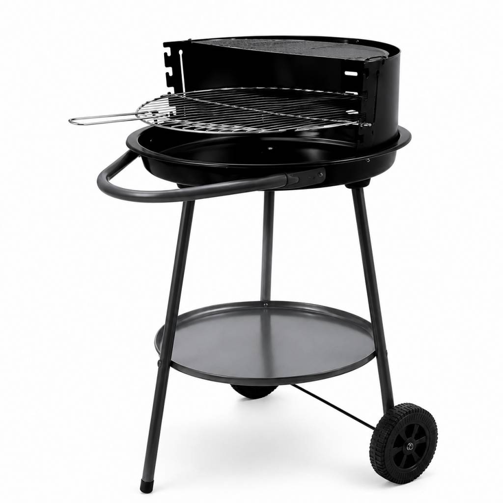 BBQ Collection Houtskoolbarbecue Grill Style met Wielen Compacte Kogelbarbecue 51cm-0