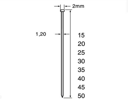 Dutack 1.2mm minibrads | 45mm | 5000 stuks - 5134034 87120080152158712008015215-0