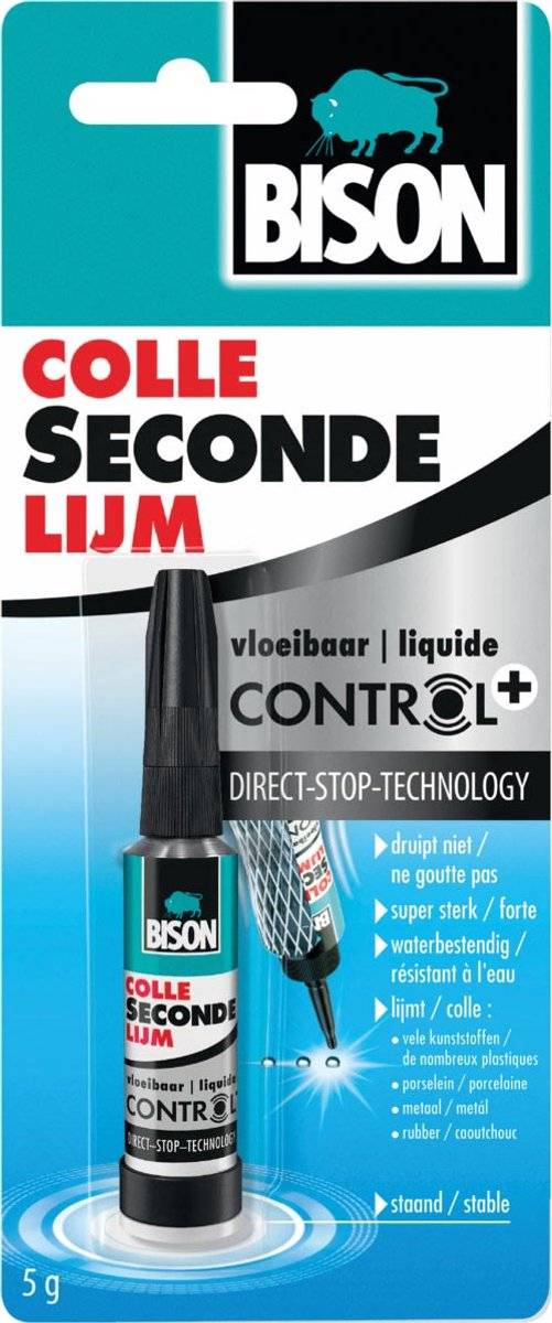 Bison secondelijm control+ - 5 gram 87104392842558710439284255-0