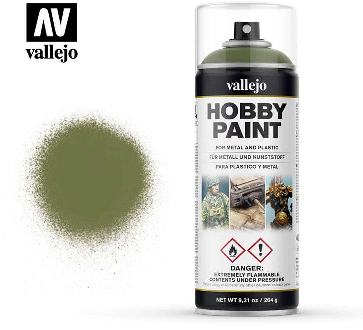 Vallejo val28027 - goblin green primer - spay-paint 400 ml 84295512802738429551280273-0