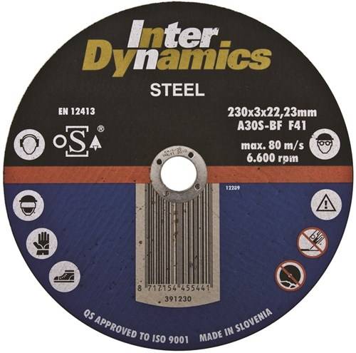 Interdynamics inter dynamics doorslijpschijf 230mm metaal - 391230 87171544554418717154455441-0