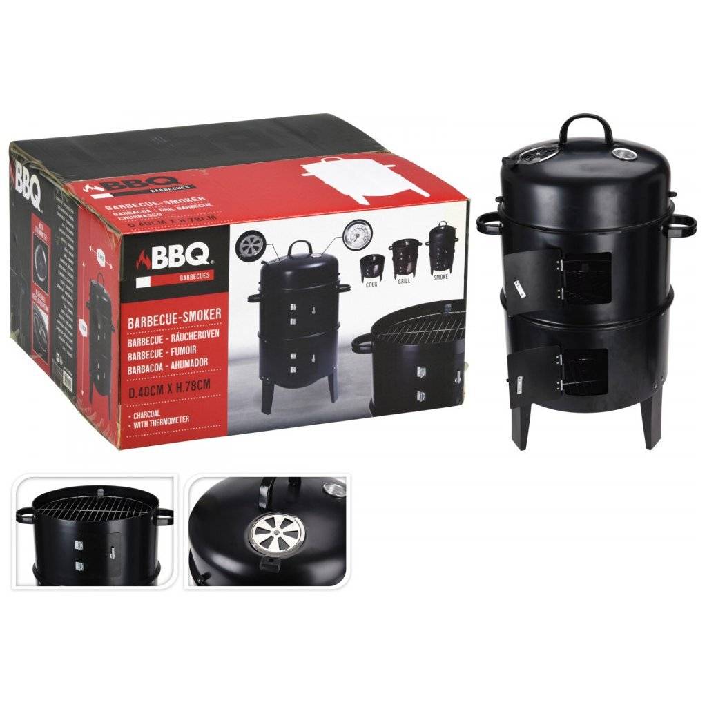 BBQ Houtskoolbarbecue 78 cm Zwart-0