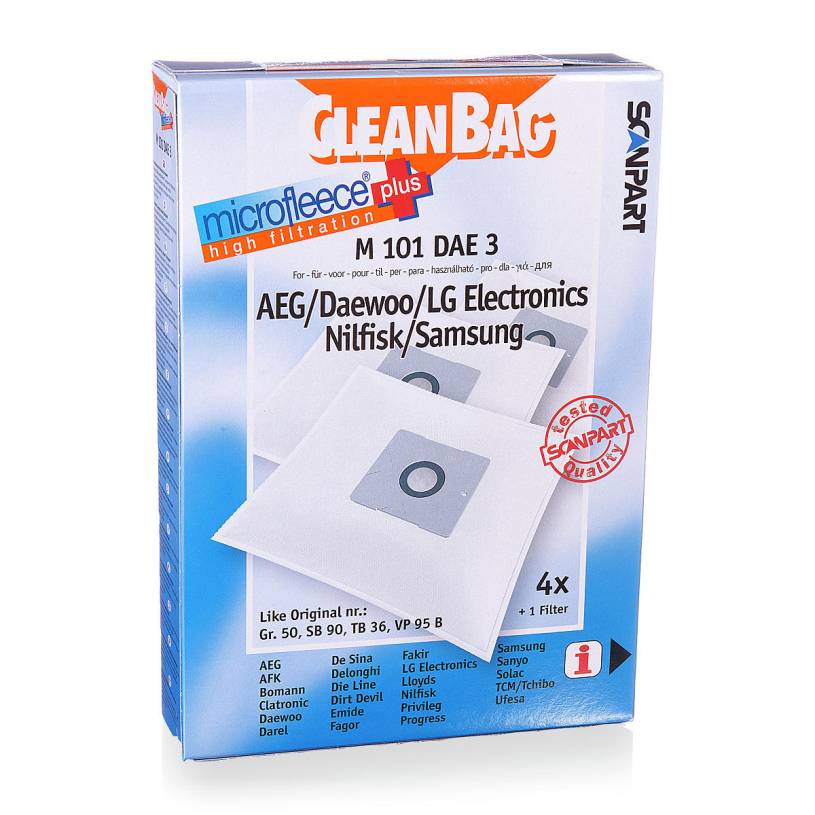 Cleanbag m101dae3 samsung vp95b mirco+ 4 stuks 40120742184924012074218492-0