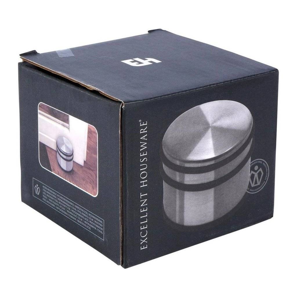 Excellent Houseware Deurstopper 9x7.5 cm RVS-2