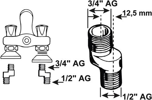 Cornat s-koppeling 3 4x1 2 2st - tec321020 40353001512024035300151202-2