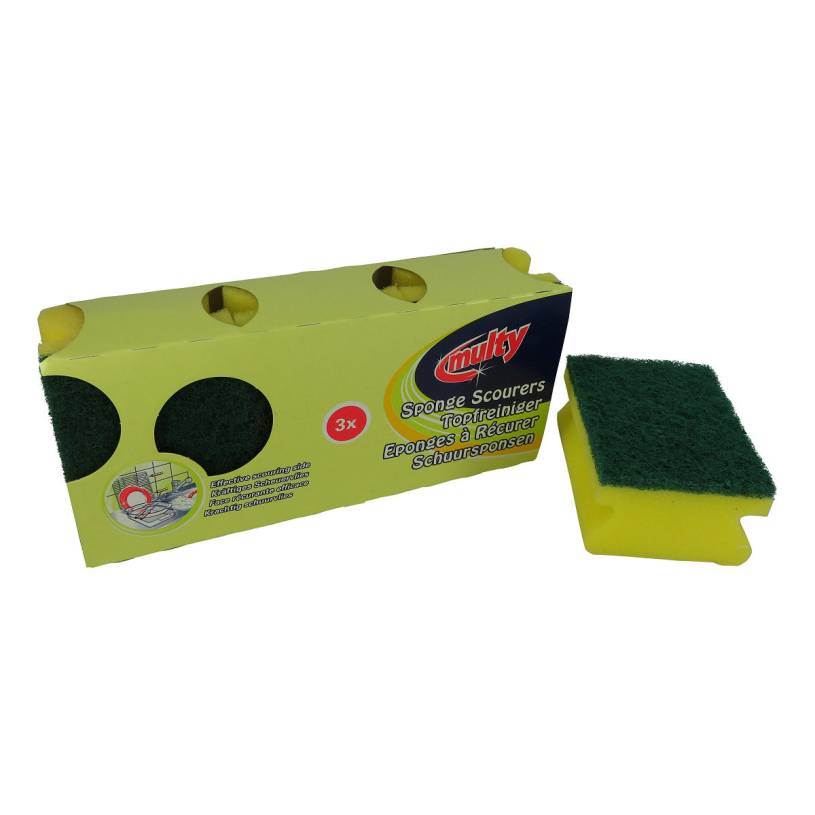 Multy schuurspons met handgreep 3 stuks 87106489004658710648900465-0