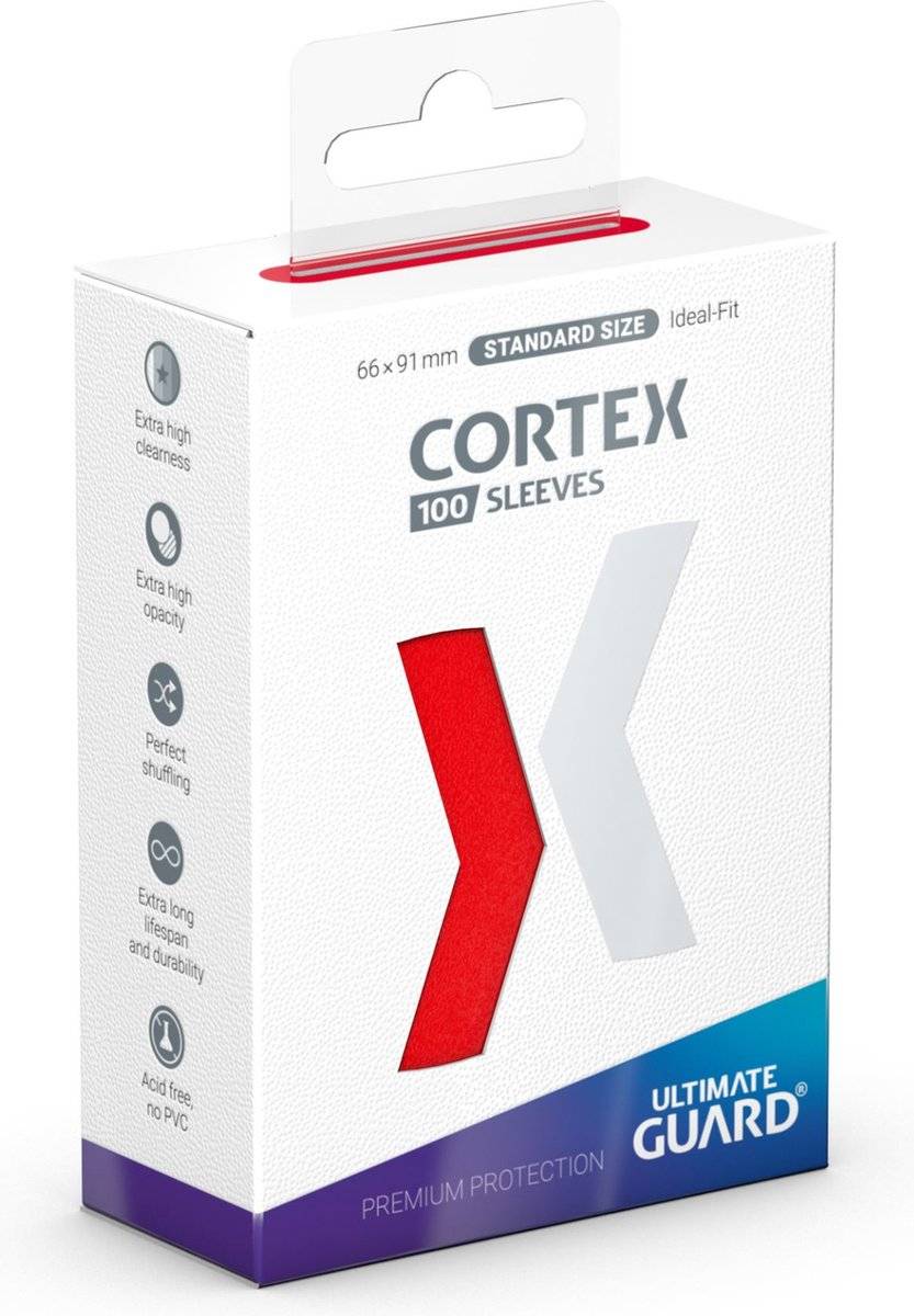 Ultimate guard cortex sleeves standard size (100) - red 40561330183194056133018319-0