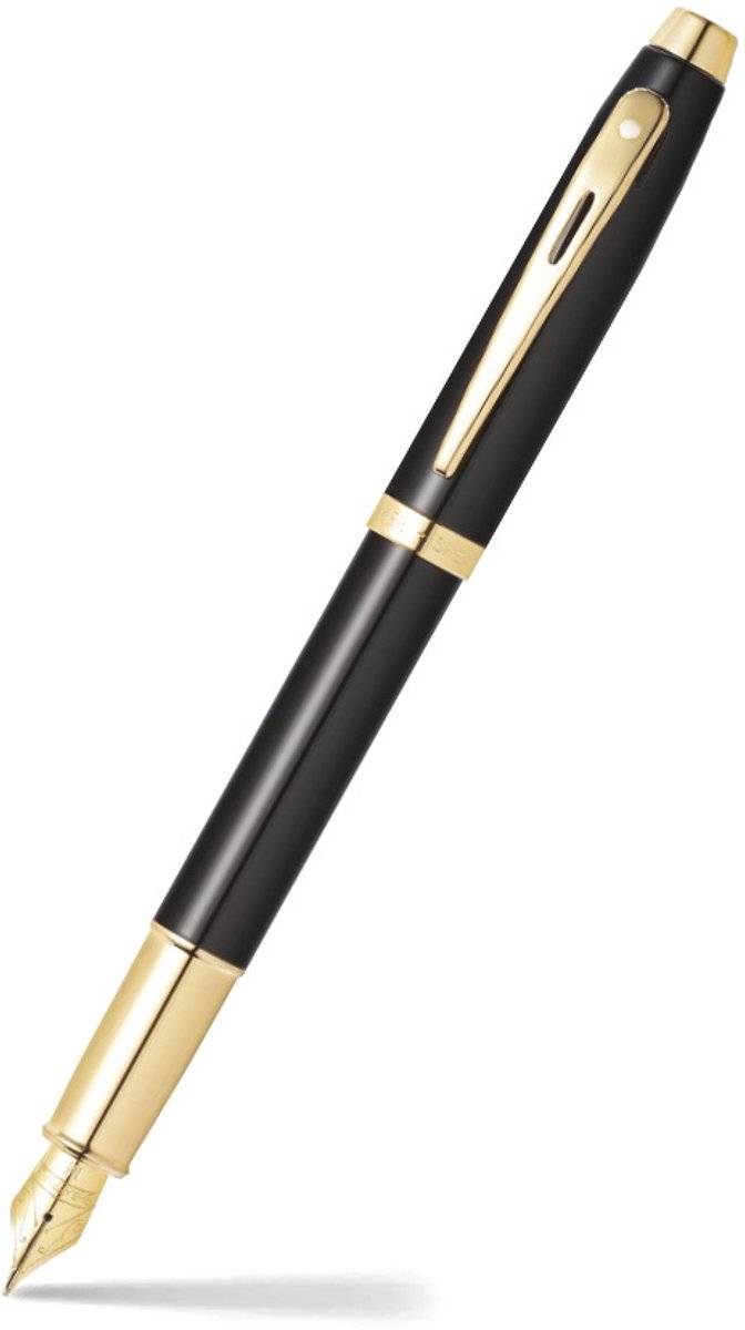 Sheaffer vulpen - 100 e9322 - m - glossy black gold tone 00740400153860074040015386-0