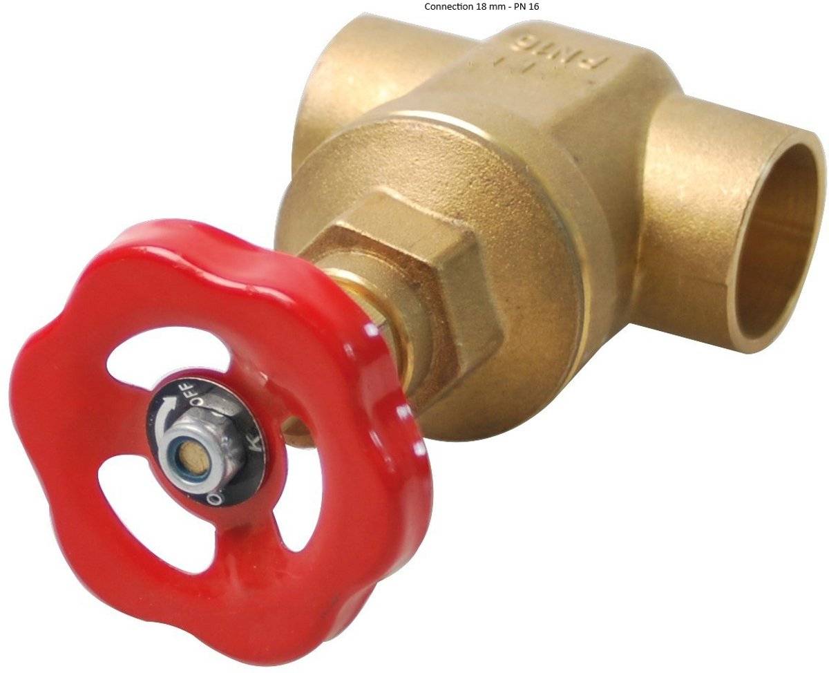 Kirchhoff messing mofschuiver - 18 mm - pn16 40071114634164007111463416-0