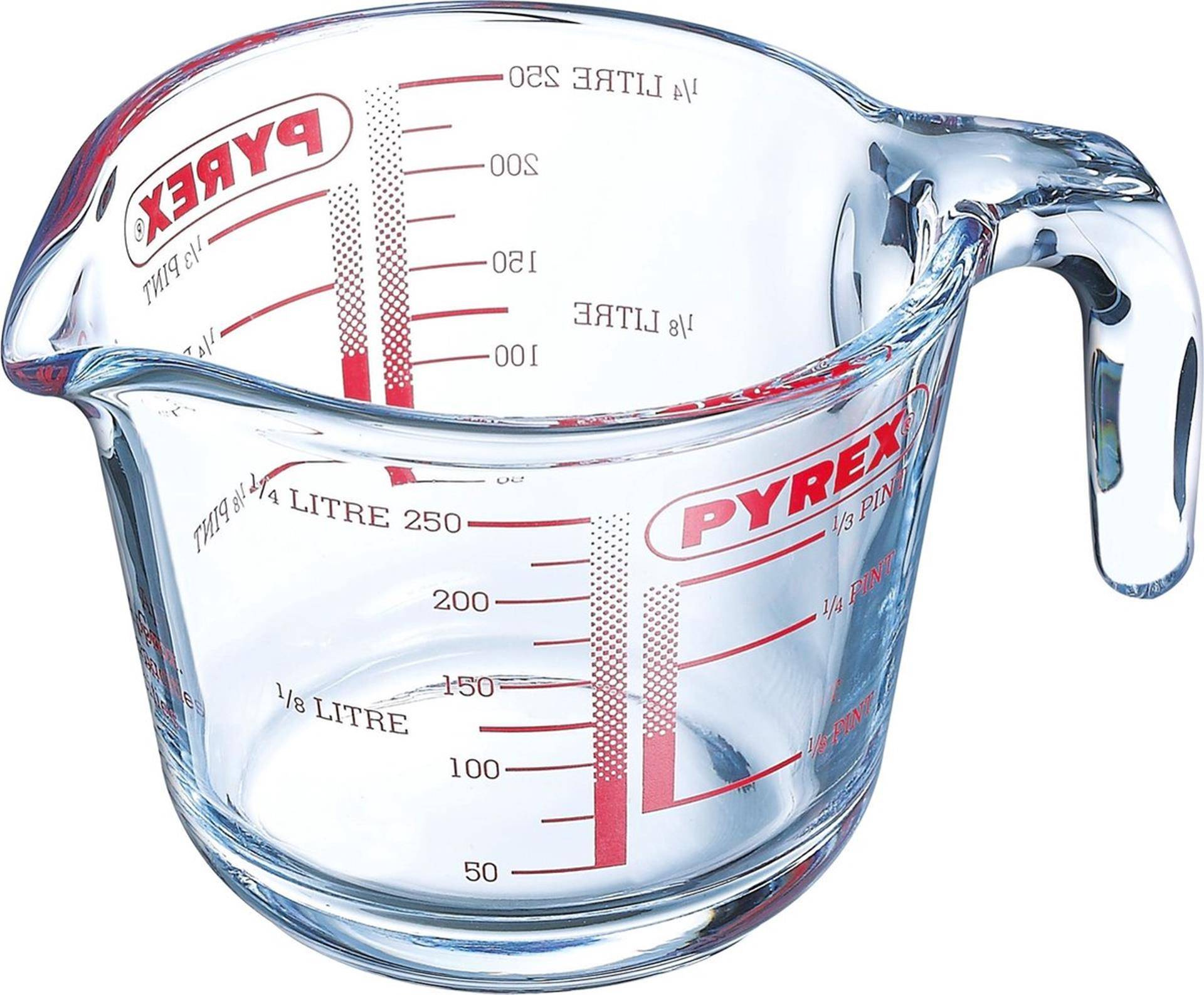 Pyrex maatbeker glas 250ml ø9cm 34264702637333426470263733-0