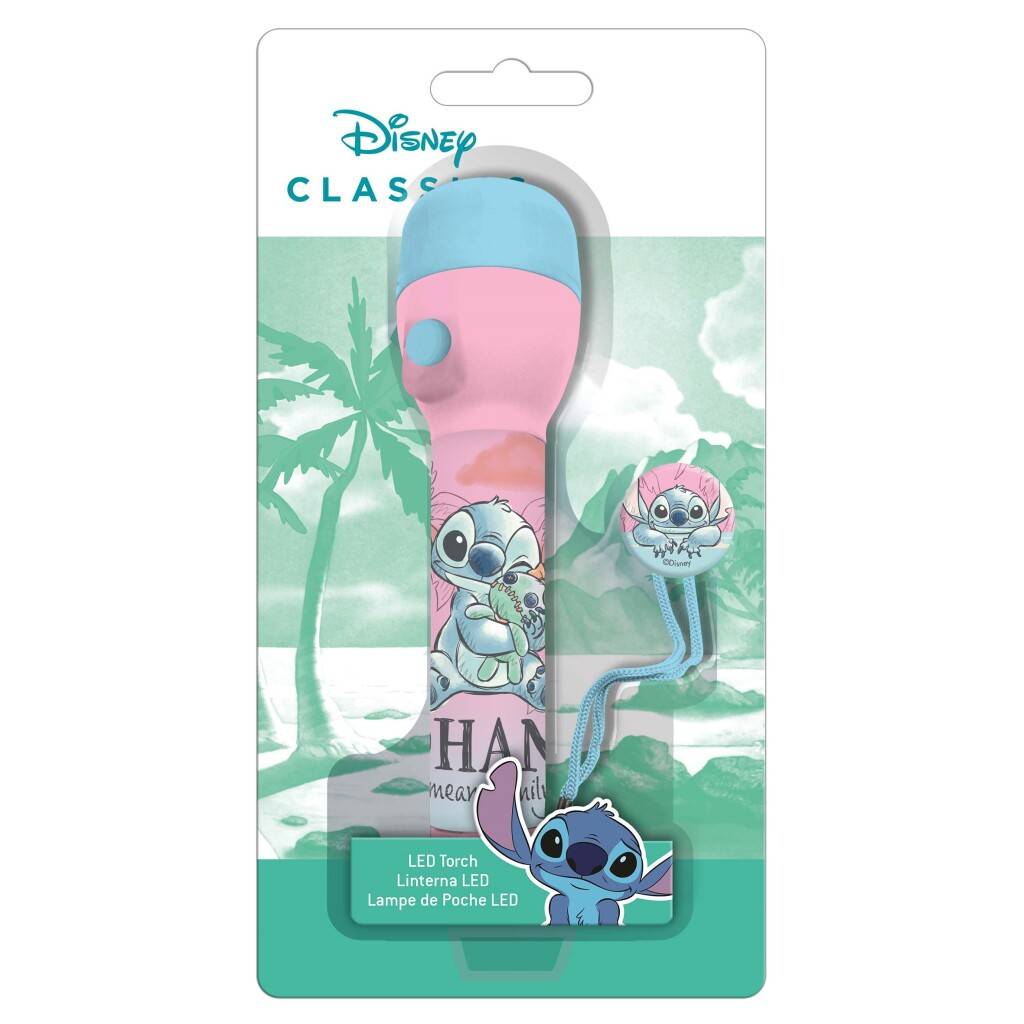 Disney Stitch Zaklamp 16 cm Blauw/Roze-1