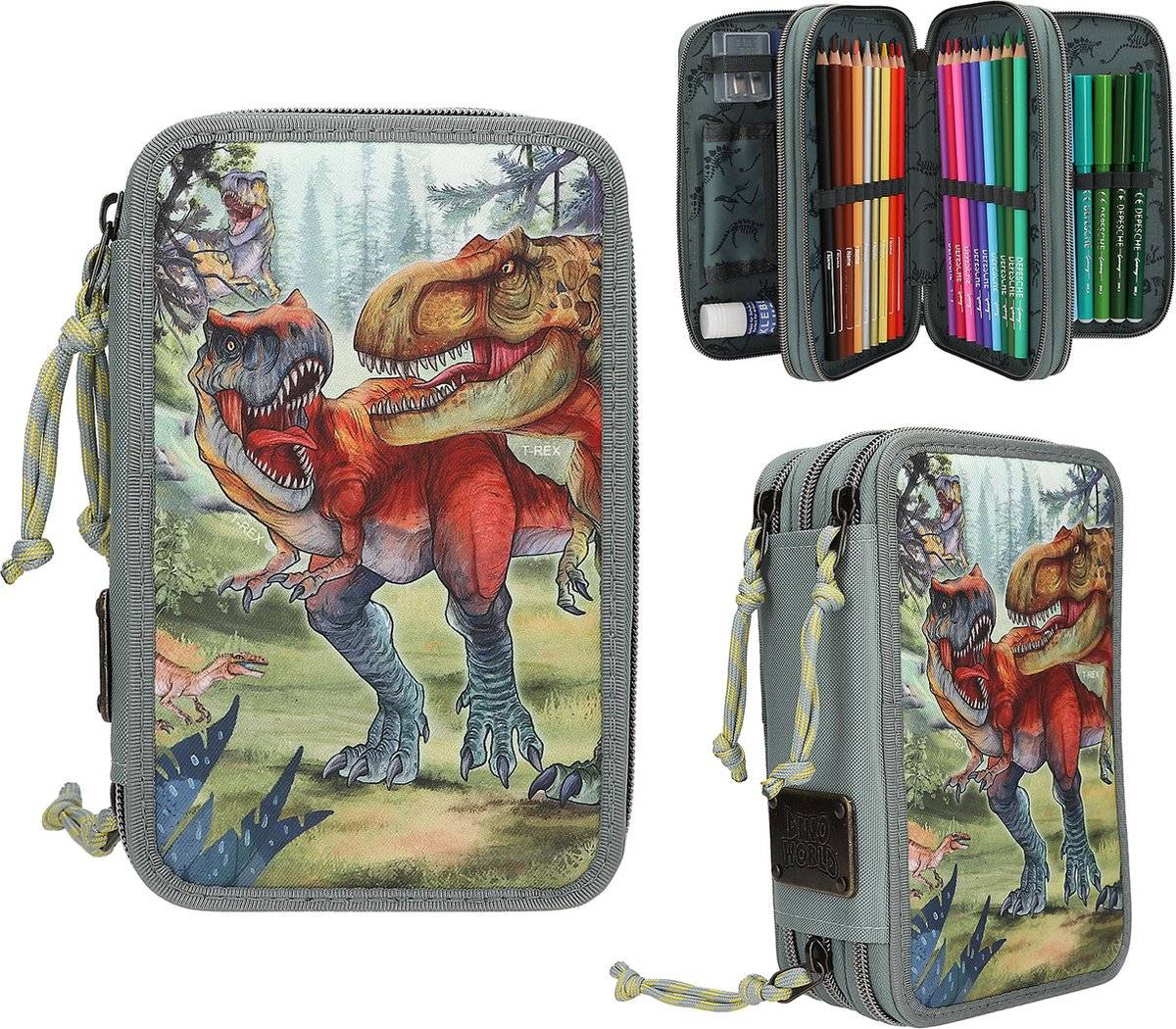 Depesche - dino world 3-vaks etui - bite 40100706987684010070698768-0