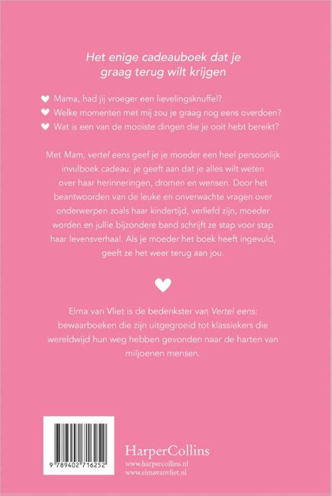 Elma van vliet vertel eens - mam, vertel eens - invuldagboek 97894027162529789402716252-1