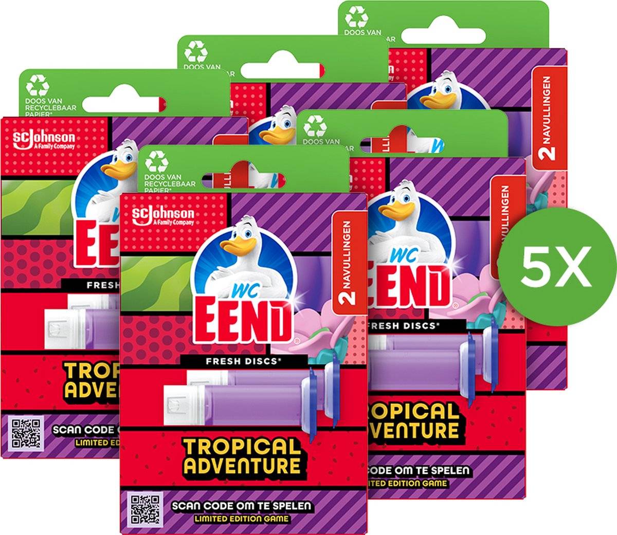 Wc-eend fresh discs navul duo tropical adventure 50002043450495000204345049-0