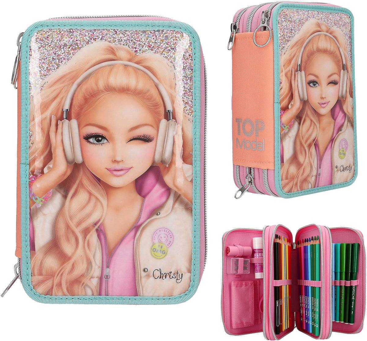 Depesche - topmodel 3-vaks etui - music 40100707471454010070747145-0