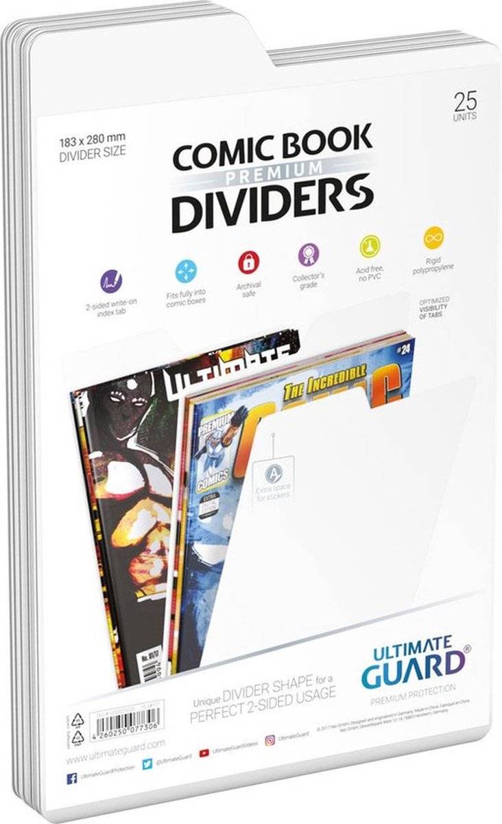 Ultimate guard comic book dividers (25) - white 42602500773064260250077306-0