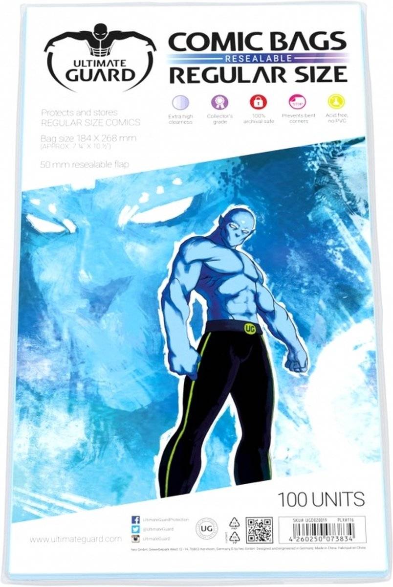 Ultimate guard comic bags resealable (100) - regular size 42602500738344260250073834-0