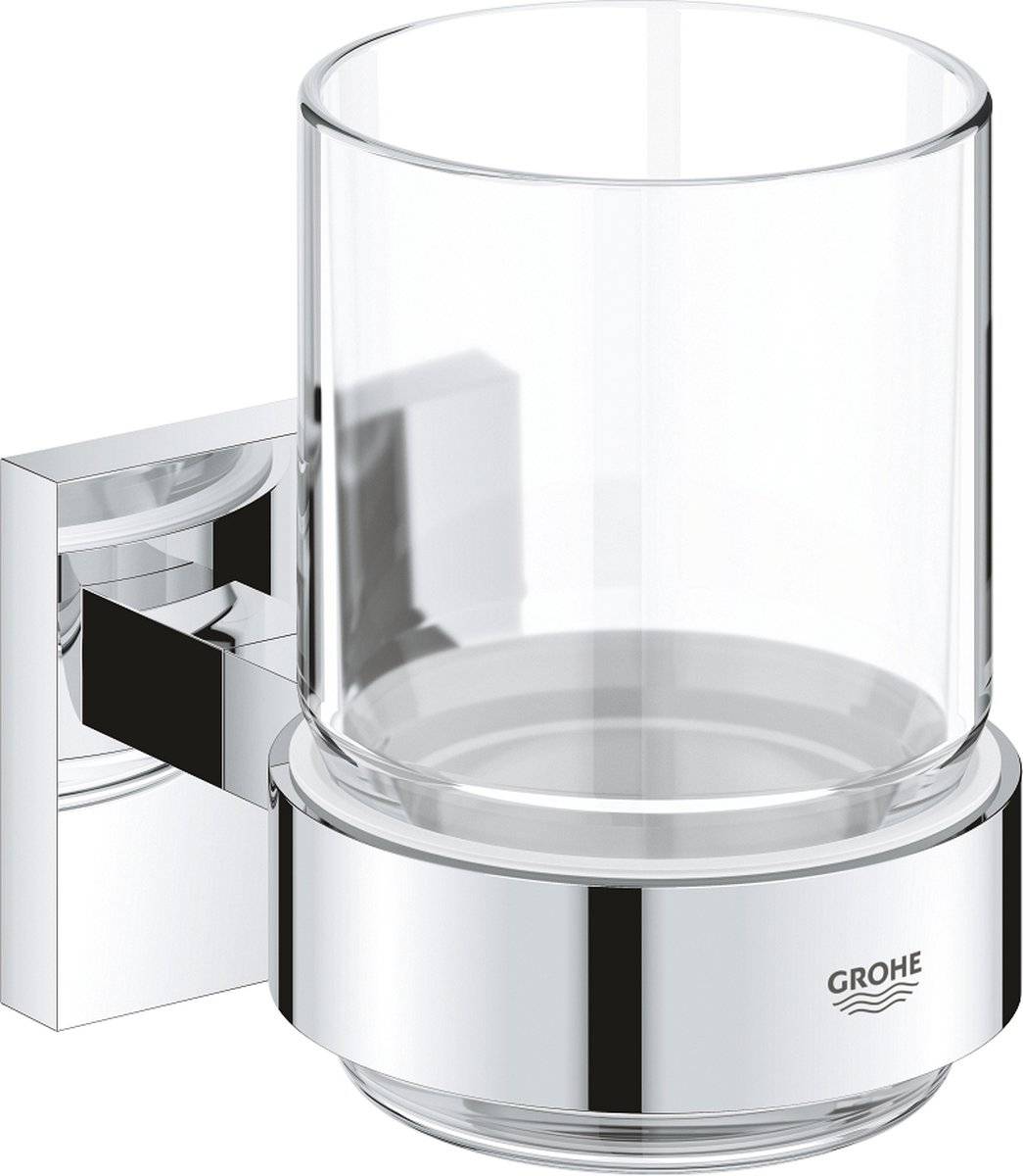 Grohe start cube glas met houder - chroom 41097000 40051767537014005176753701-0