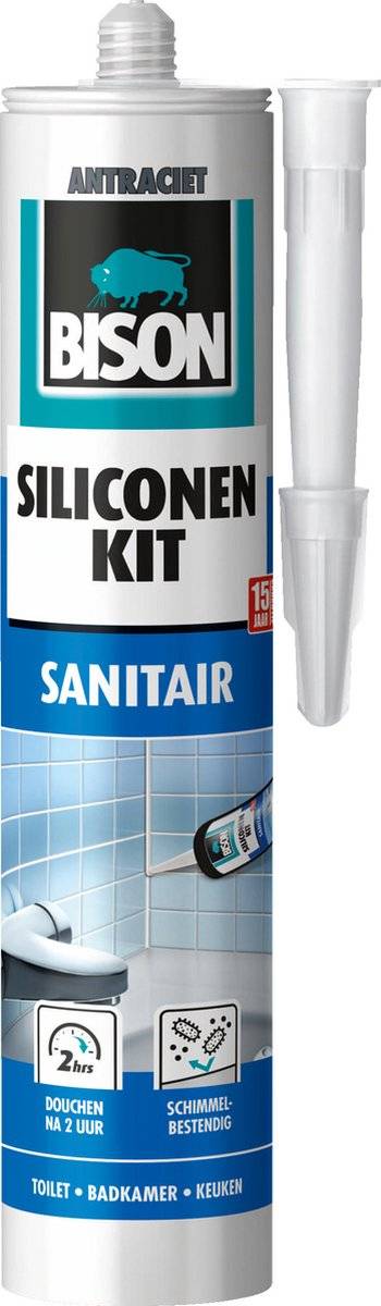 Bison siliconenkit sanitair antraciet 87104392002178710439200217-0