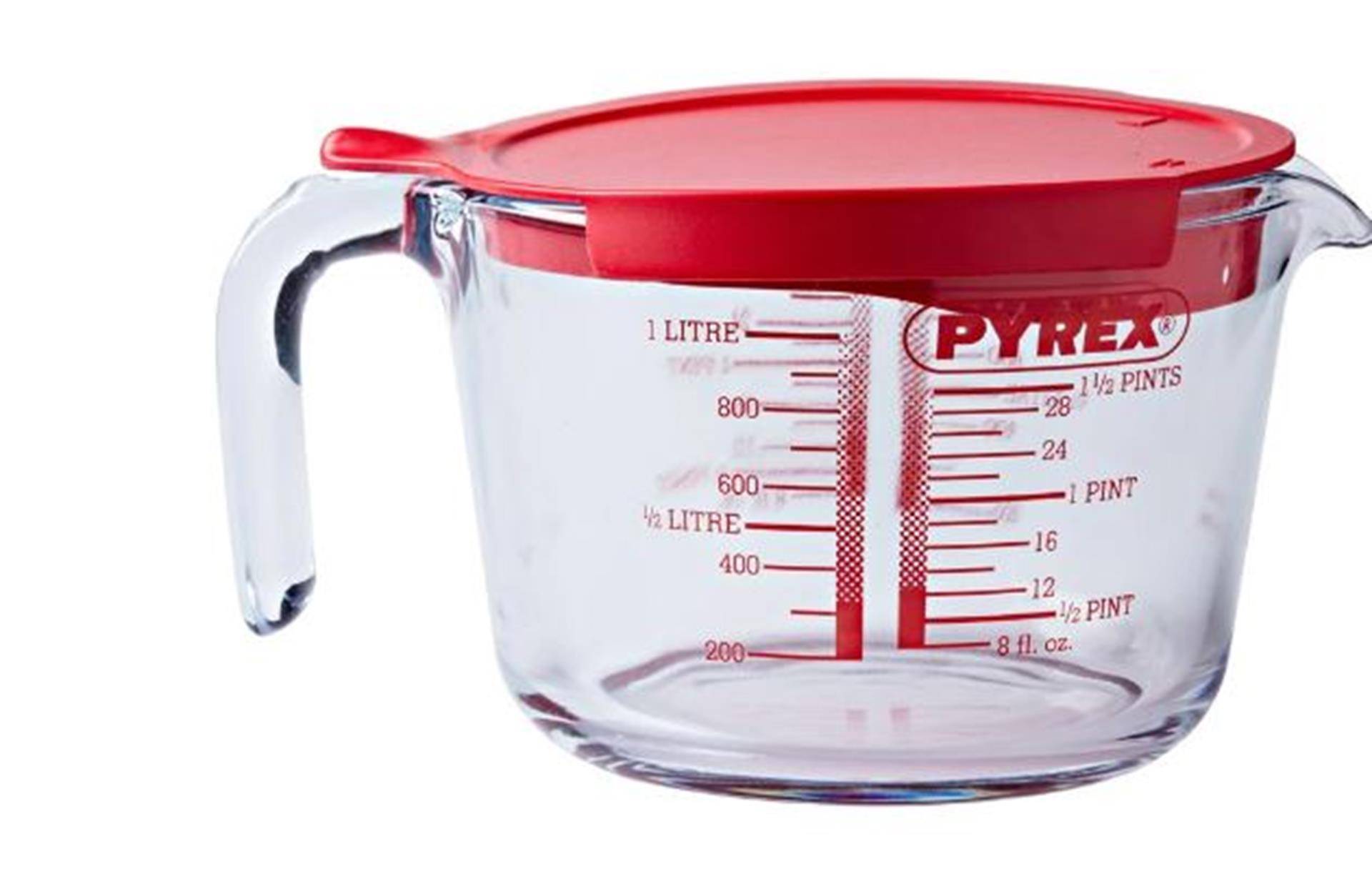 Pyrex maatbeker met deksel 1l 34264702770823426470277082-0