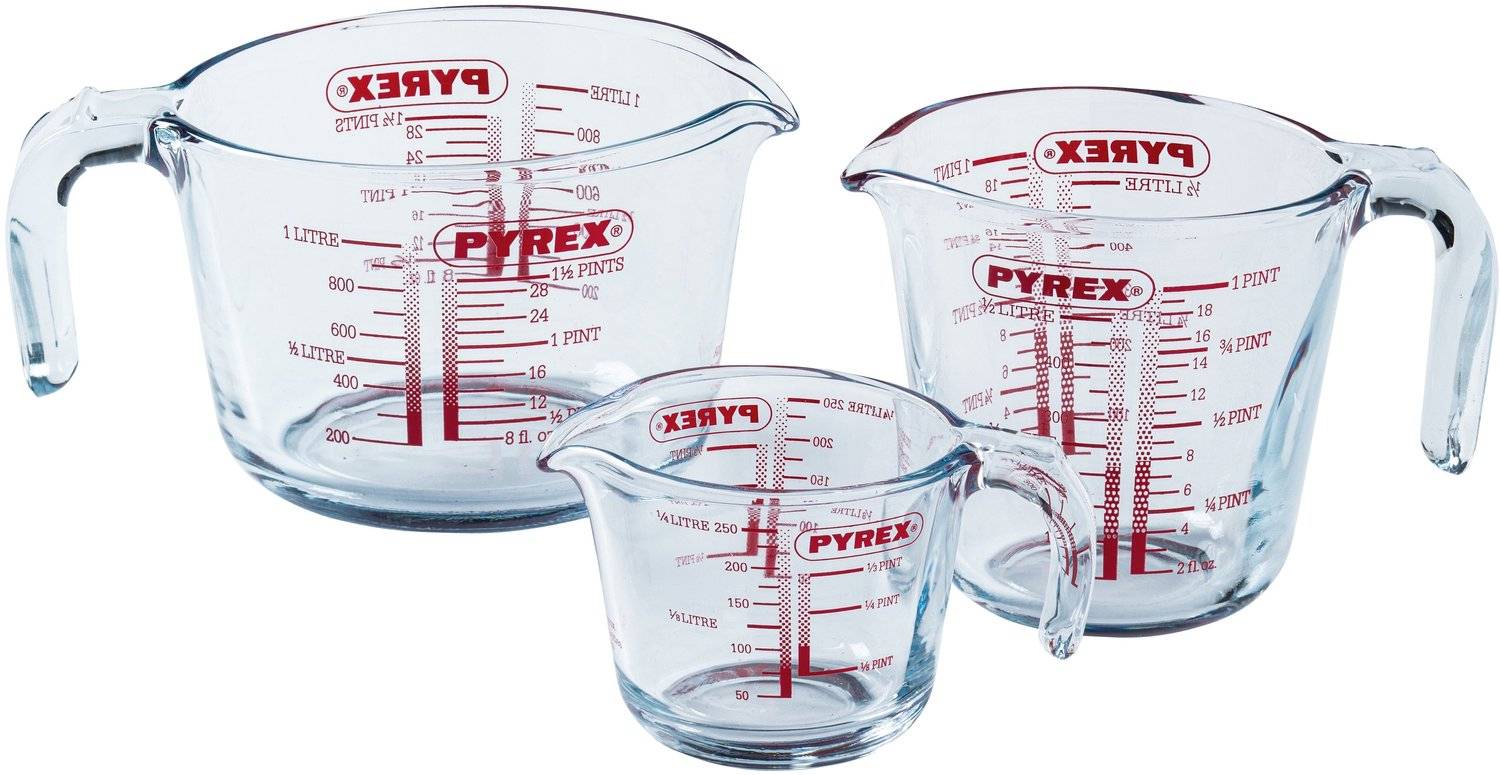 Pyrex maatbeker, set van 3 stuks - | classic prepware 34264702780103426470278010-0
