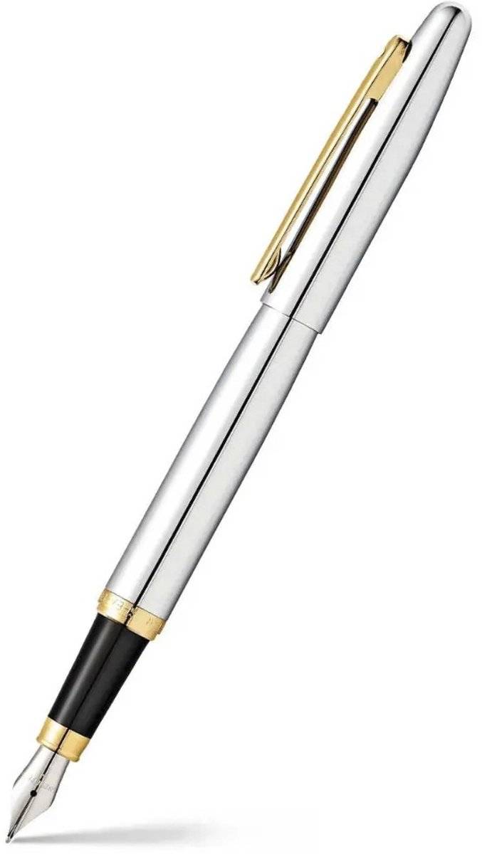Sheaffer vulpen - vfm e9422 - m - polished chrome gold plated 00740402356780074040235678-0