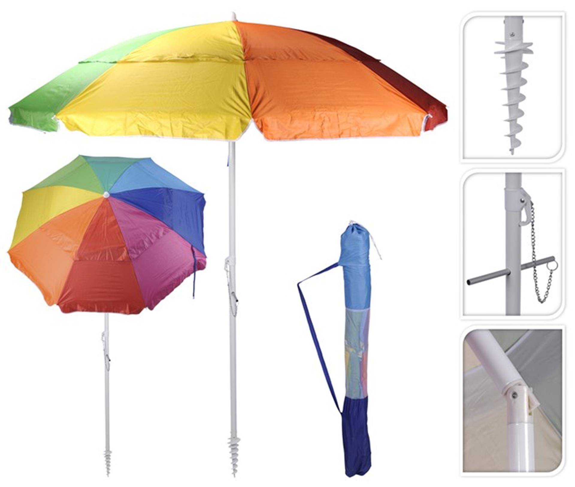 Bbq strandparasol 220cm strandparasol 220cm 87181585167258718158516725-0