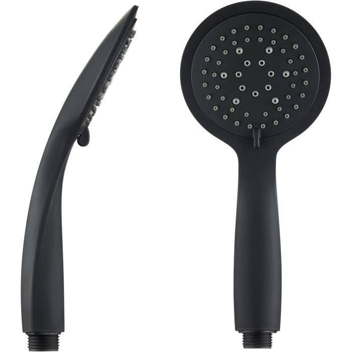 ROUSSEAU Hebe Handdouche - 5 Jets - Zwart, Antikalk ABS 5-Jet-0