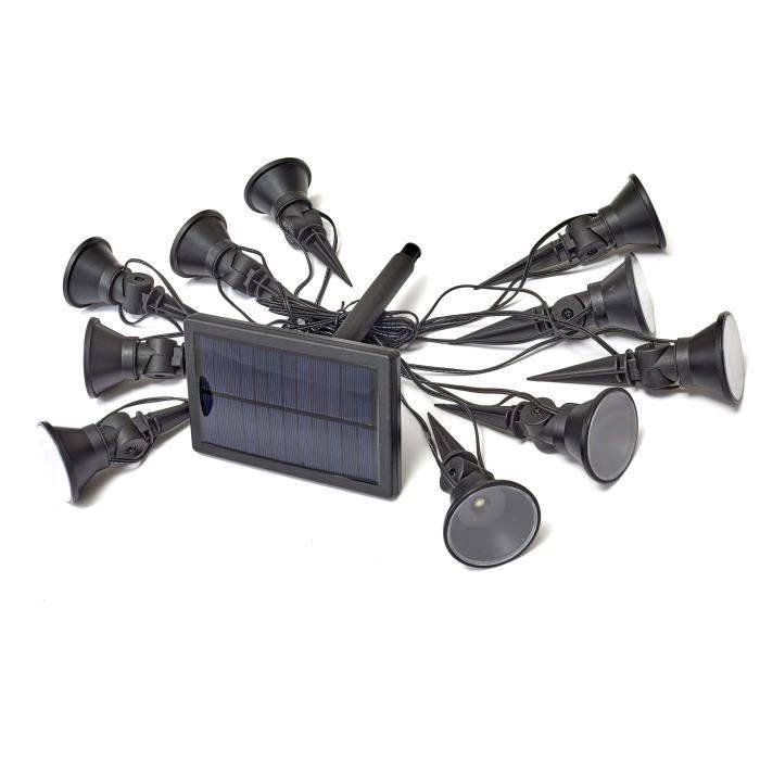 SMARDTV Zonne String Lights - Multi-spots 5 L - 10 Lampjes - Koel Wit - 5 Lumen-0