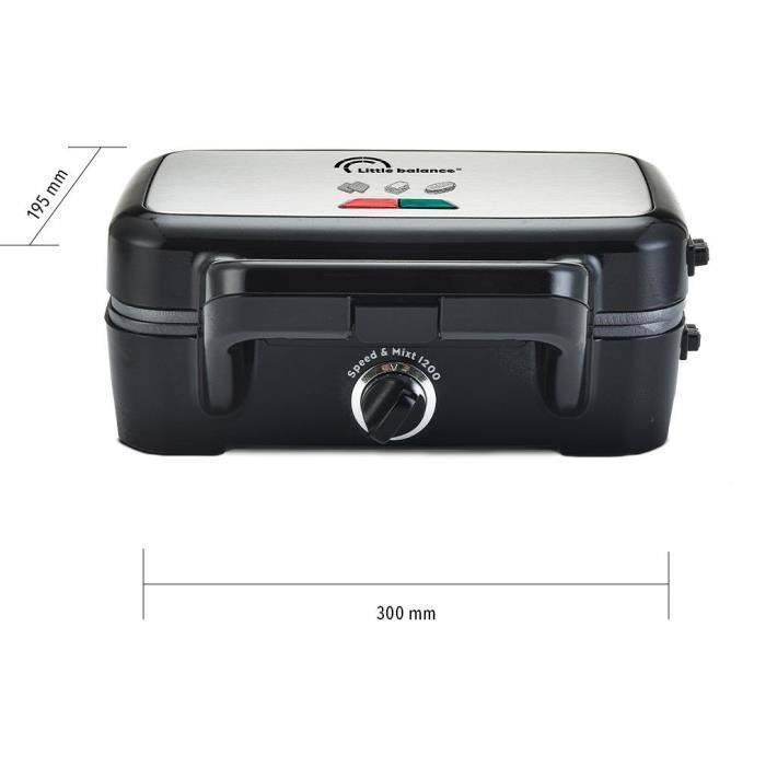 LITTLE BALANCE Wafelmaker - Speed'n Mixt - 1200W - 2 Platen-1