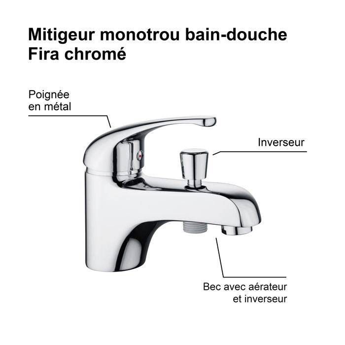 Edouard Rousseau FIRA Bad-Douche Mengkraan - Chroom - Compact Ontwerp-1