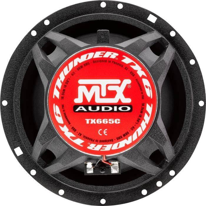 MTX TX665C 6,5" 2-Weg Coaxiale Autospeakers, 90W RMS, 4 Aluminium Drivers-2